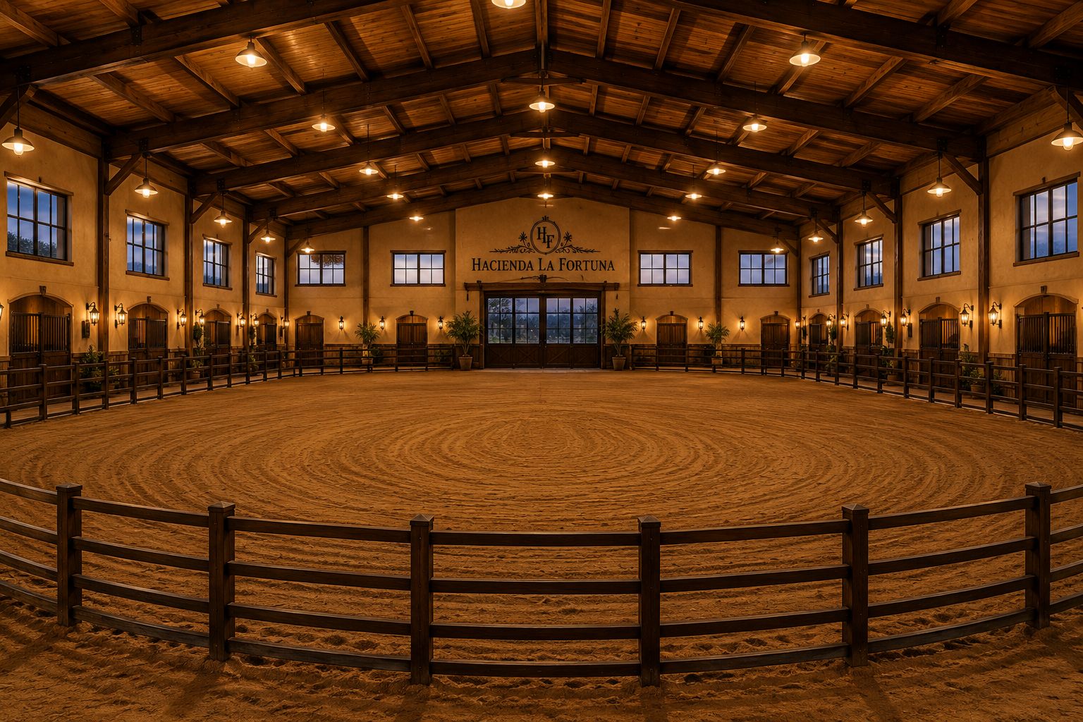 Indoor rodeo arena